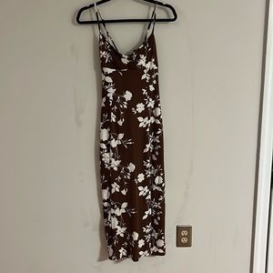 NWT urban outfitters brown floral print midi dress